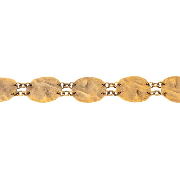 Yves Saint Laurent Rive Gauche Vintage Gold Medallion Necklace Belt Signed